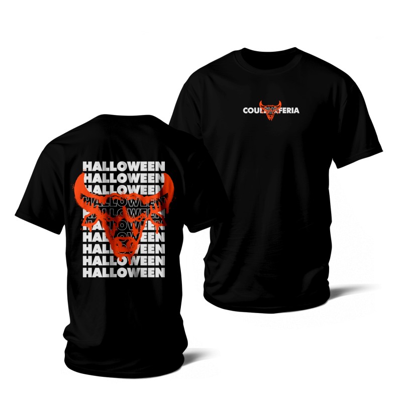 T-shirt Halloween “Taureau Spray” blanc | CouleurFeria