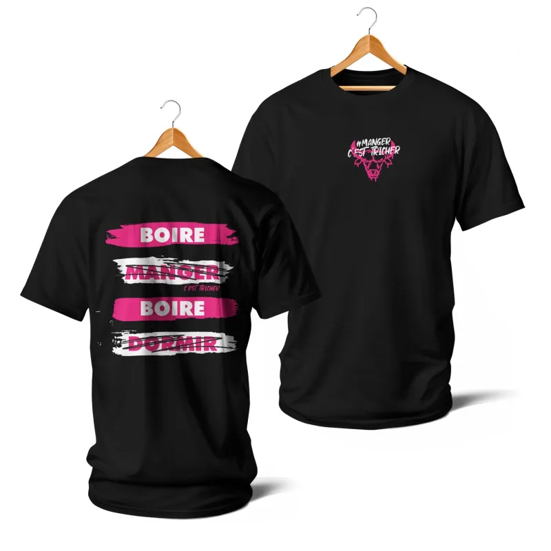 T-shirts - Manger c'est tricher (rose)