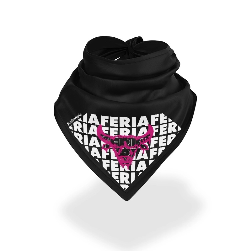 Bandana - Feria x6 + Taureau spray (rose et noir)