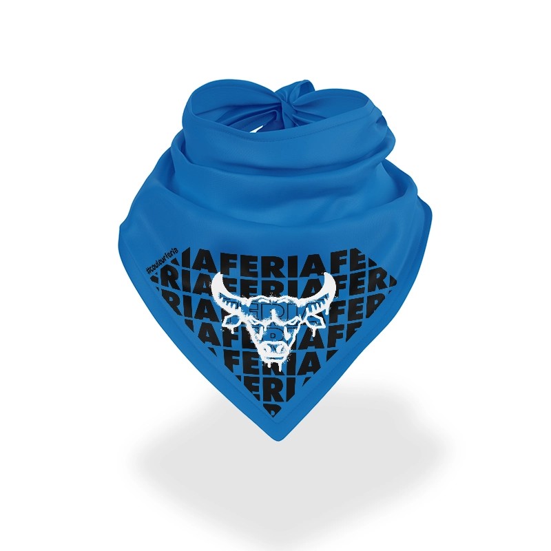 Bandana - Feria x6 + Taureau spray (blanc et bleu)