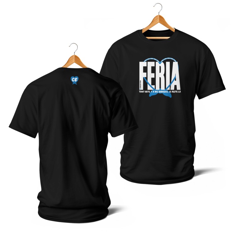 T-shirts - Tant qu'il y a des bodegas, je reste là (bleu et noir)