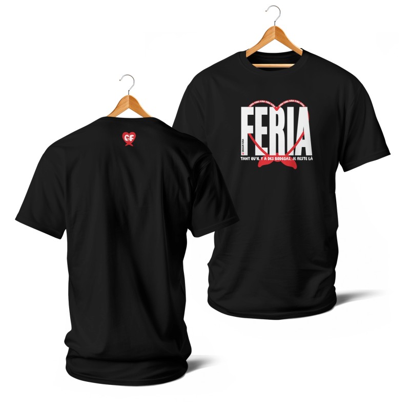 T-shirts - Tant qu'il y a des bodegas, je reste là (rouge et noir)