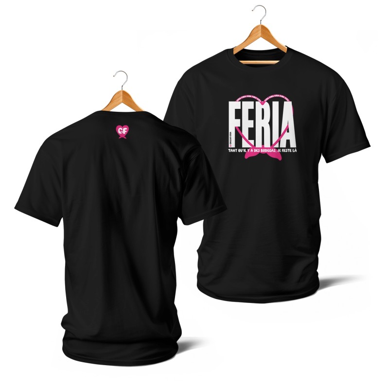 T-shirts - Tant qu'il y a des bodegas, je reste là (rose et noir)