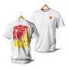 T-shirts - Couleur Féria, fleur double (rouge et jaune)