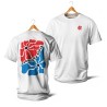 T-shirts - Couleur Féria, fleur double (rouge et bleu)