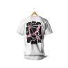 T-shirts - Couleur Féria, fleur double (noir et rose)
