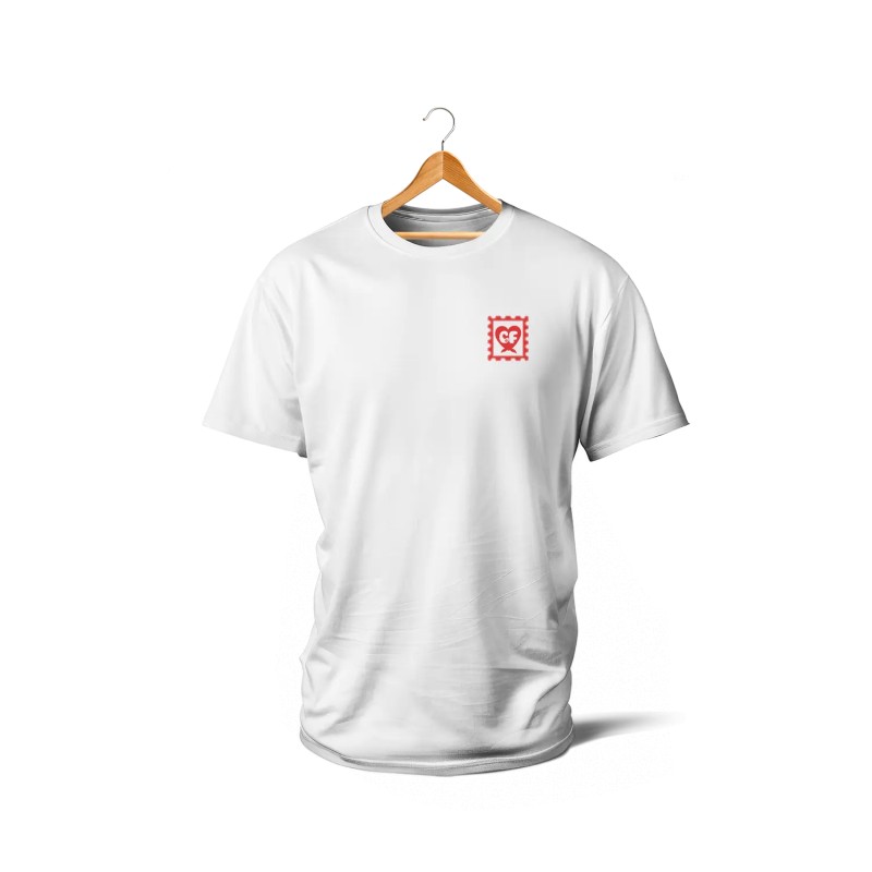 T-shirts - Couleur Féria, timbre enveloppe (rouge)