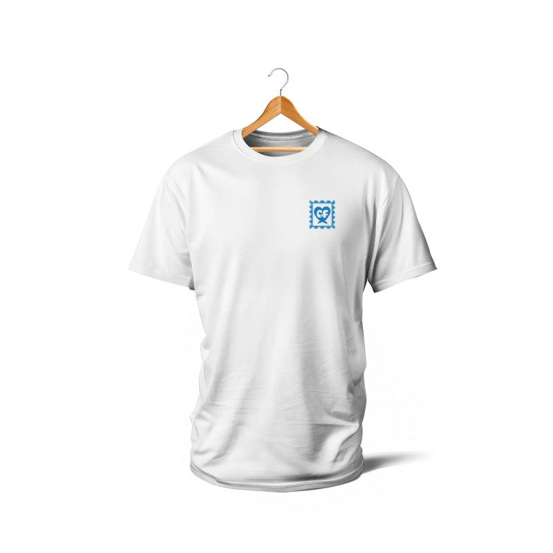 T-shirts - Couleur Féria, timbre enveloppe (bleu)