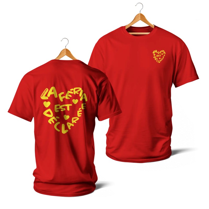 T-shirts - La Féria est déclarée (rouge et jaune)