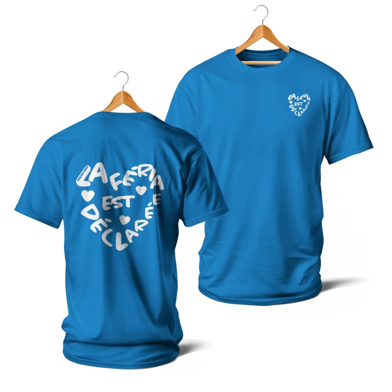 T-shirts - La Féria est déclarée (bleu et blanc)