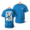 T-shirts - Couleur Féria, fleur double (bleu & blanc)