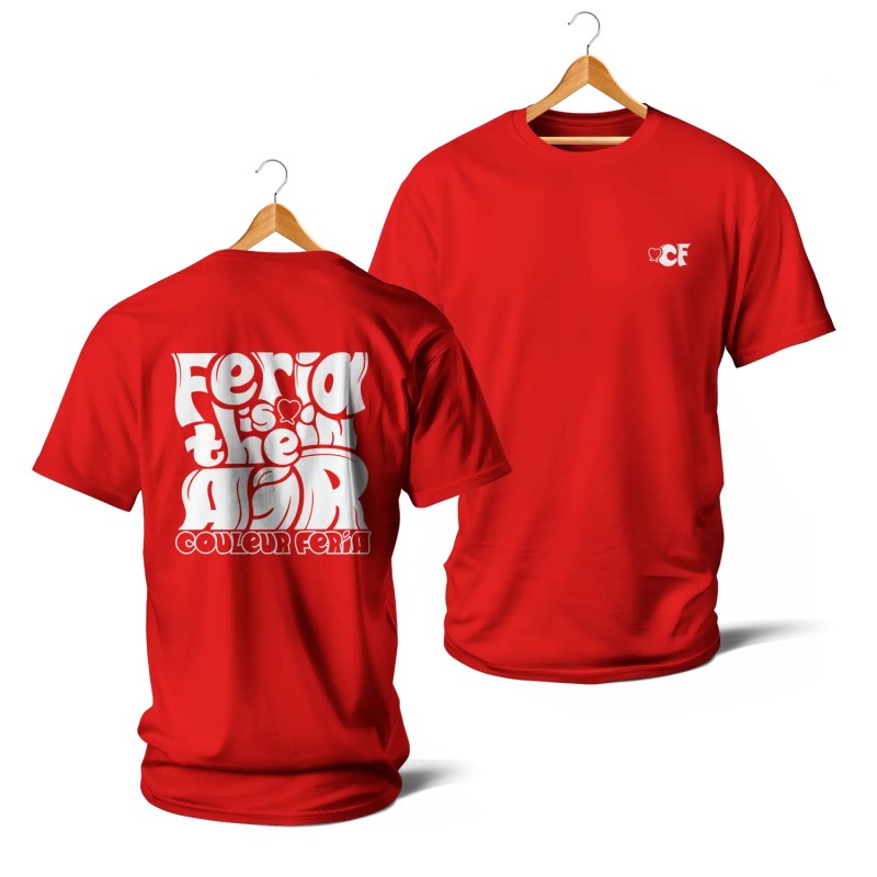T-shirts - Couleur Féria, Féria is in the Air (rouge et blanc)