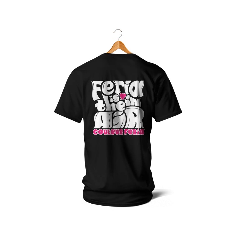 T-shirts - Couleur Féria, Féria is in the Air (noir et rose)