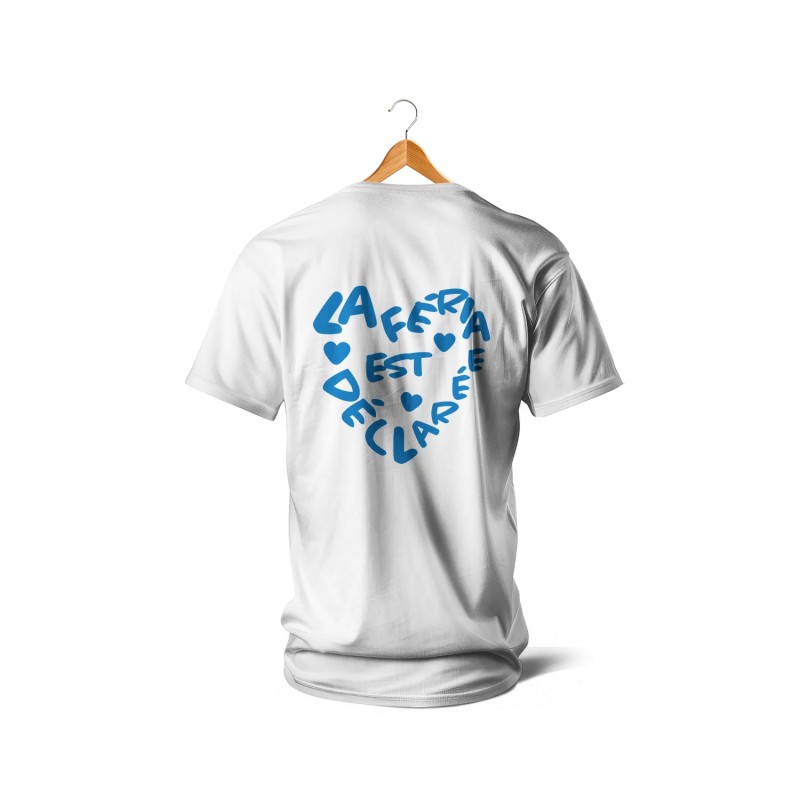 T-shirts - La Féria est déclarée (blanc et bleu)