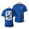 T-shirts - Couleur Féria, fleur double (bleu & blanc)