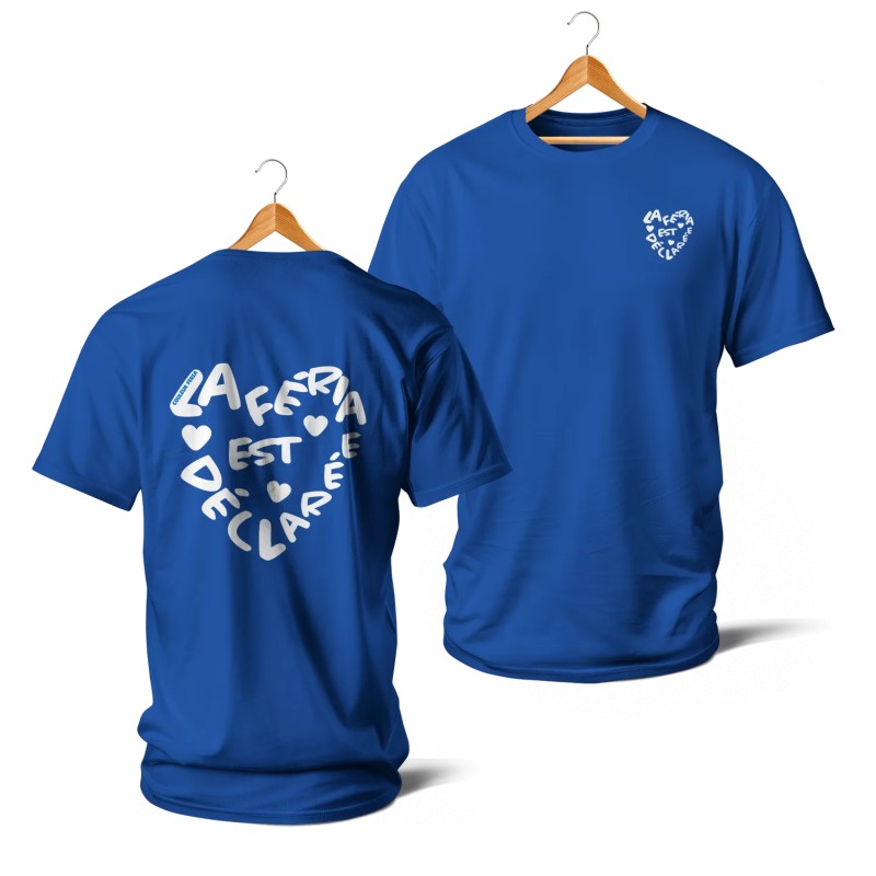 T-shirts - La Féria est déclarée (bleu et blanc)
