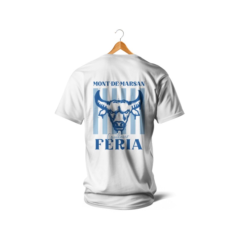 T-shirts - Couleur Féria, Mont-de-Marsan (Blanc et bleu)