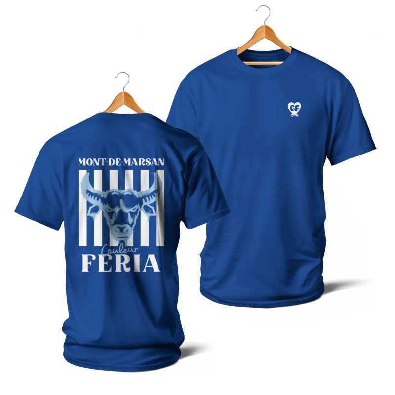 T-shirts - Couleur Féria, Mont-de-Marsan (Bleu et blanc)