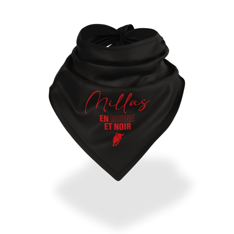 Bandana - Feria de Millas : Millas en noir et rouge