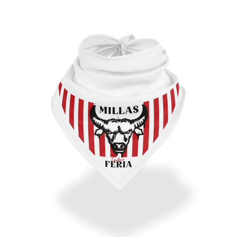 Bandana - Millas (Blanc et rouge)