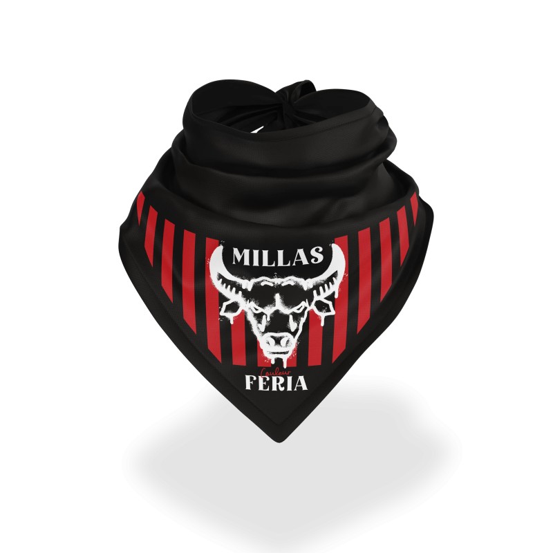 Bandana - Millas (Noir et rouge)