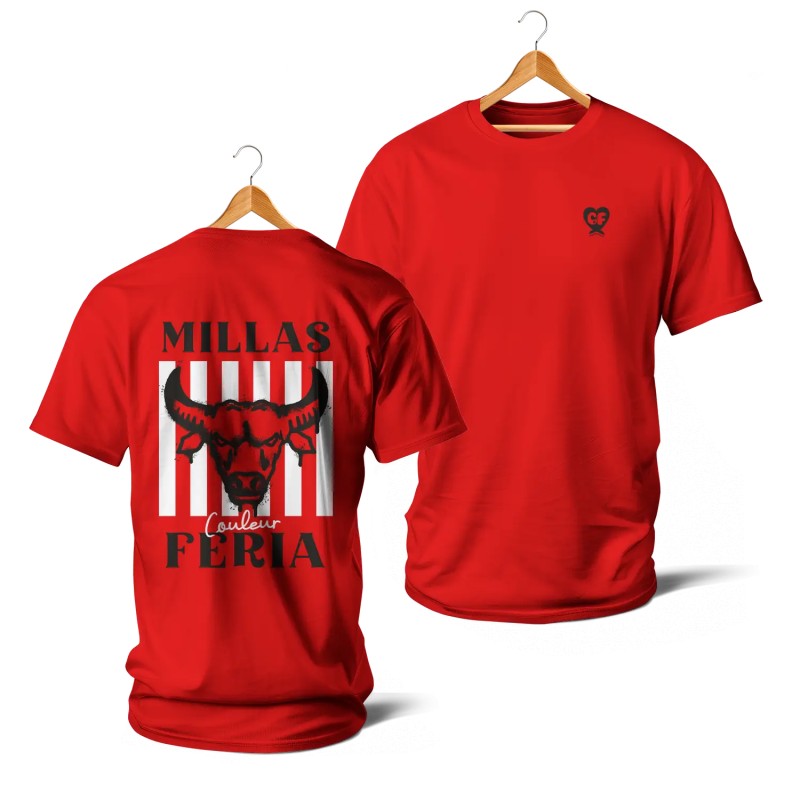 T-shirts - Couleur Féria, Millas (Rouge, noir et blanc)