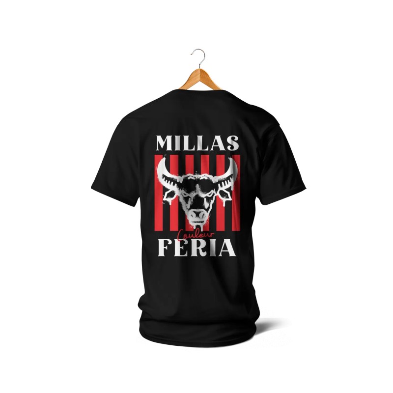 T-shirts - Couleur Féria, Millas (Noir, rouge et blanc)