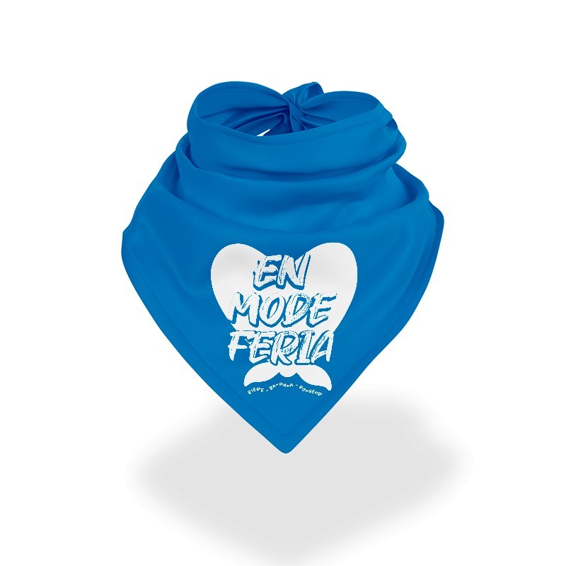 Bandana - En mode Féria (bleu et blanc)