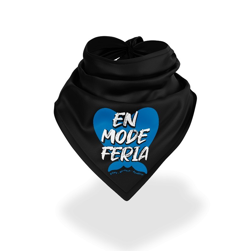 Bandana - En mode Féria (noir et bleu)