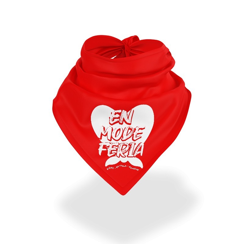 Bandana - En mode Féria (rouge et blanc)