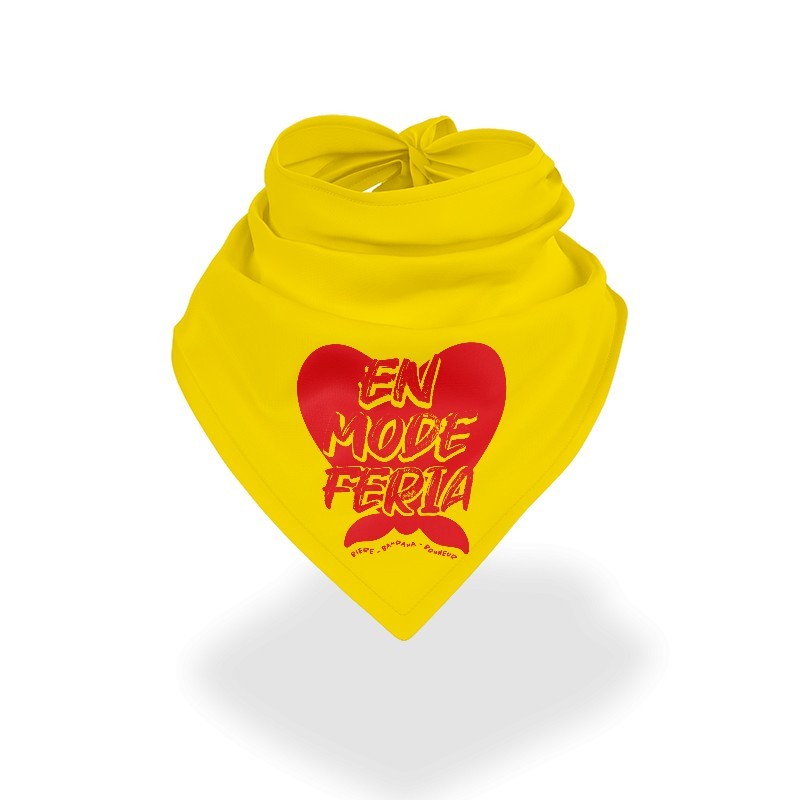 Bandana - En mode Féria (jaune et rouge)