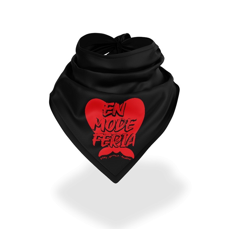 Bandana - En mode Féria (noir et rouge)