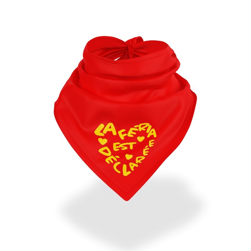 Bandana - La Féria est déclarée (rouge et jaune)
