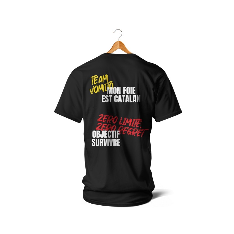 T-shirts - Mon foie est catalan, zéro limite (jaune et rouge)