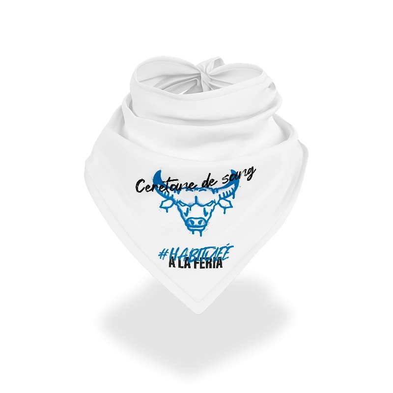 Bandana Ceretane de sang (blanc et bleu)