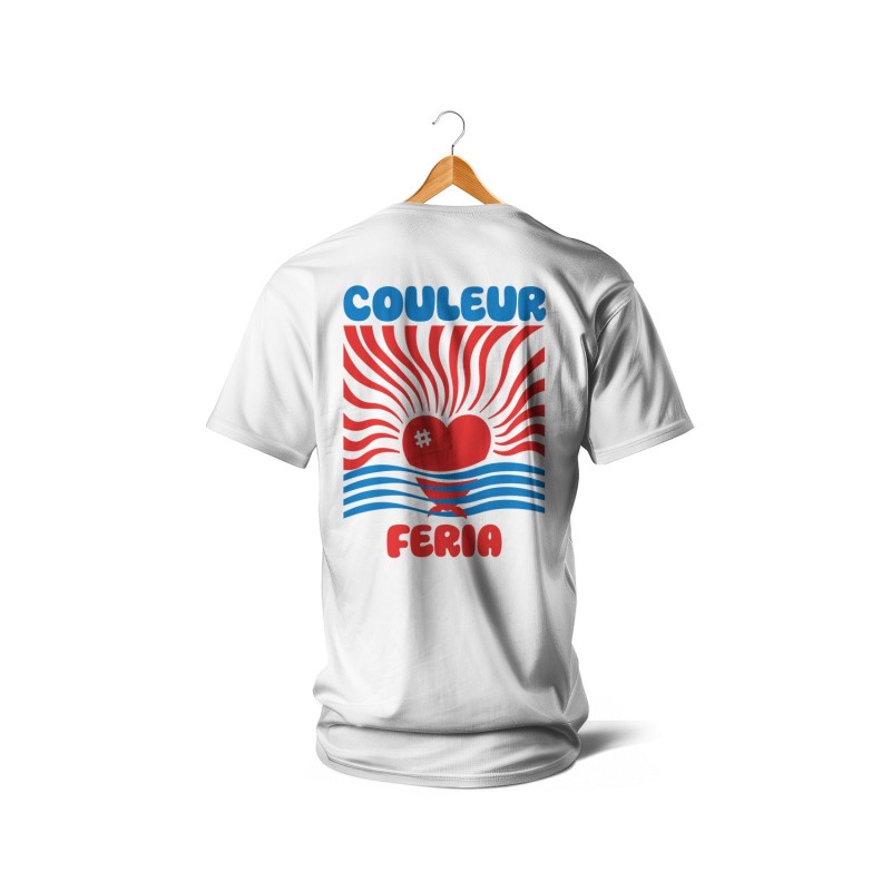 T-shirts - Couleur Féria, coucher de soleil (rouge et bleu)