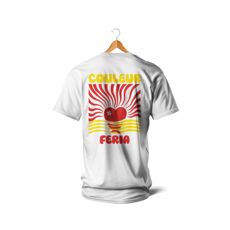 T-shirts - Couleur Féria, coucher de soleil (rouge et jaune)