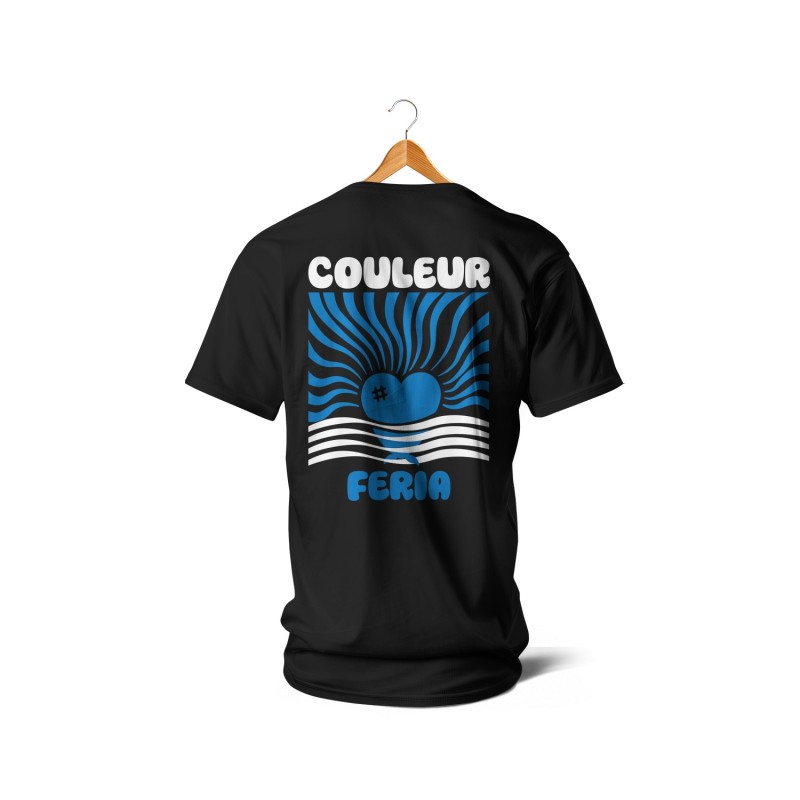 T-shirts - Couleur Féria, coucher de soleil (bleu et blanc)