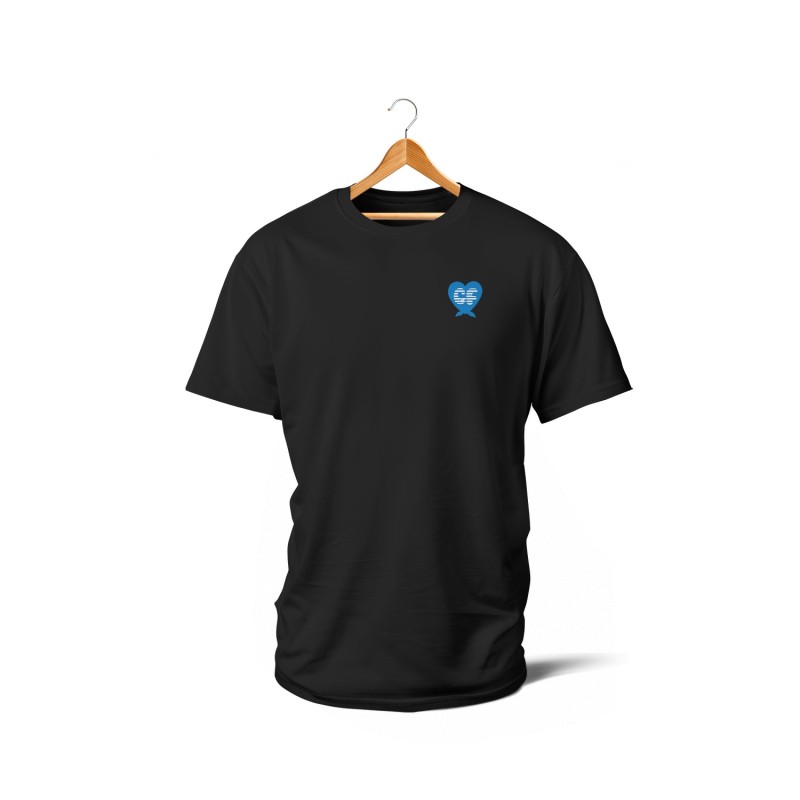 Mariniere coeur noeud (bleu et noir)