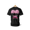 T-shirts - Mariniere coeur noeud (rose et noir)