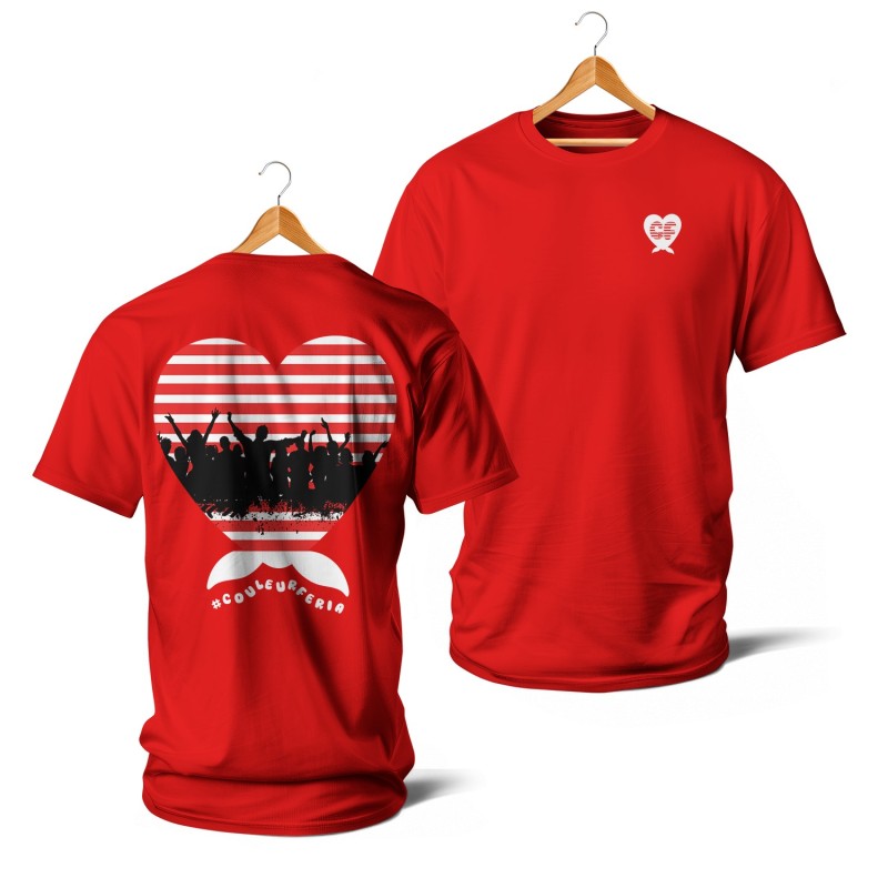 Mariniere coeur noeud (blanc et rouge)