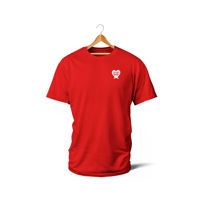T-shirts - Mariniere coeur noeud (blanc et rouge)