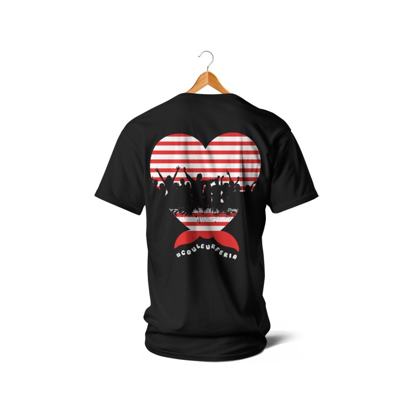 T-shirts - Mariniere coeur noeud (rouge et noir)