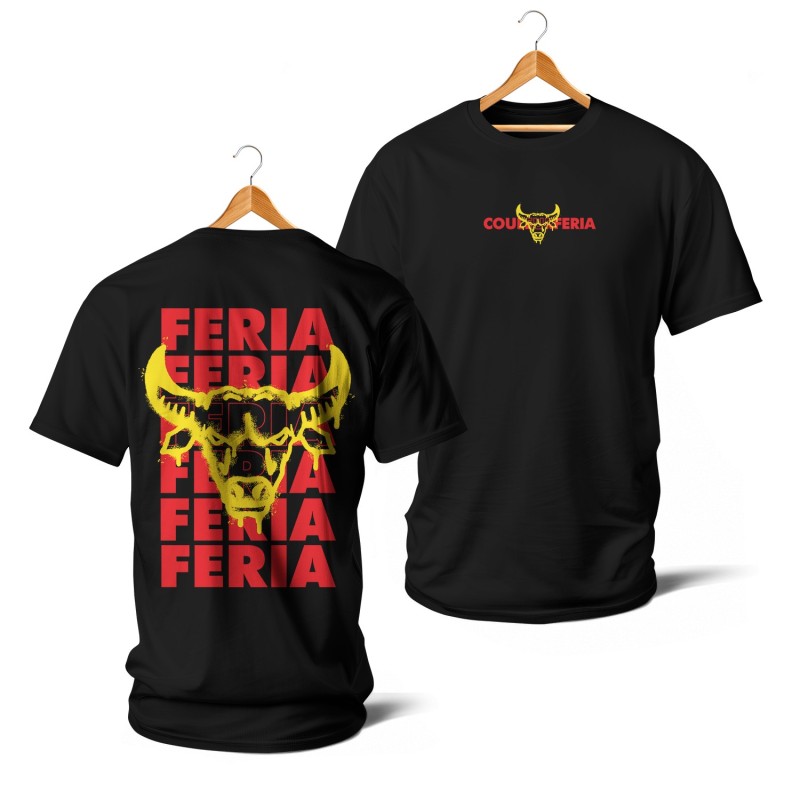 T-shirts - Feria + Taureau spray (rouge et jaune)