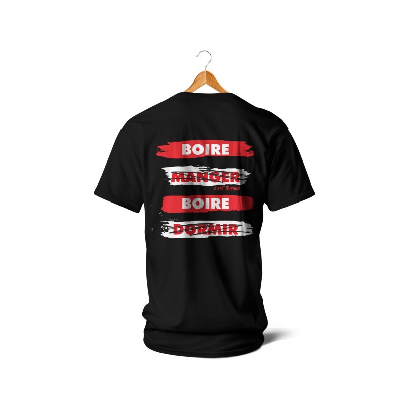 T-shirts - Manger c'est tricher (rouge et noir)