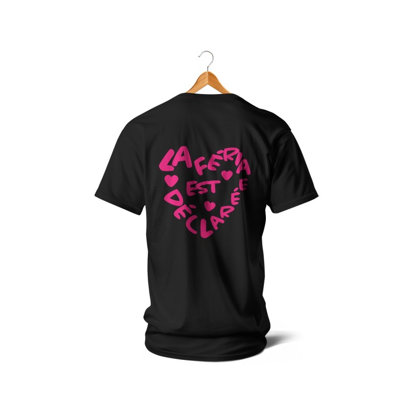 T-shirts - La Féria est déclarée (rose et noir)