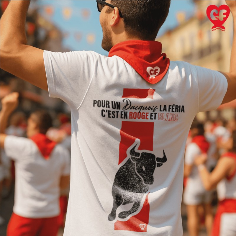 T-shirts - Feria de Dax : Pour un Dacquois c'est en rouge et blanc