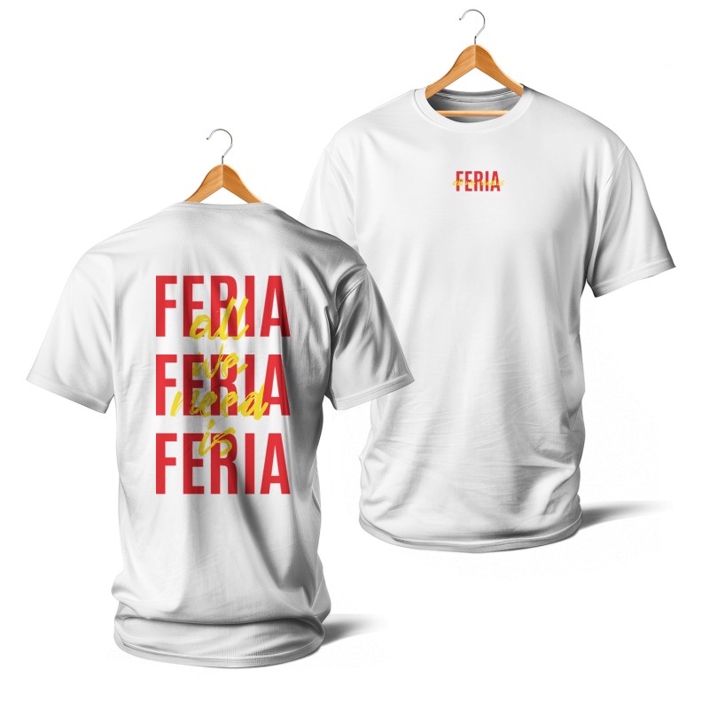 T-shirts - All we need is Feria (rouge et jaune)