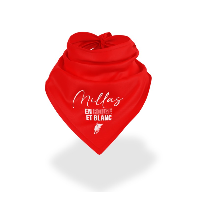Bandana - Feria de Millas : Millas en rouge et blanc
