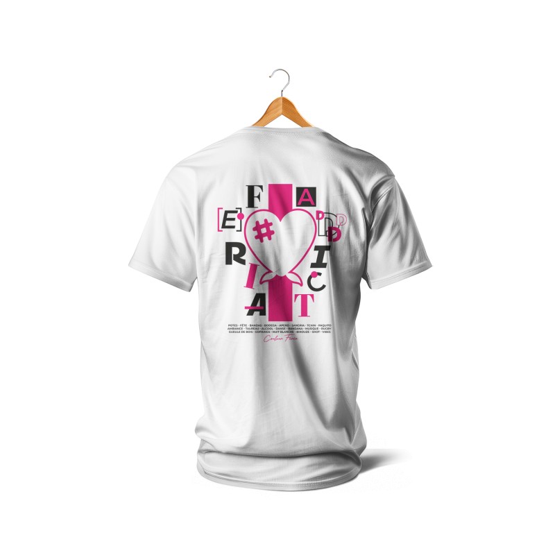 T-shirts - Feria Addict (rose et blanc)